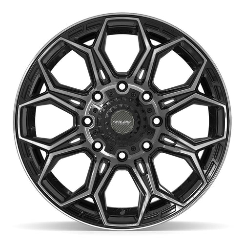 4PLAY 4P83 Gloss Black Brushed with Tinted Clear [8x180] Wheel