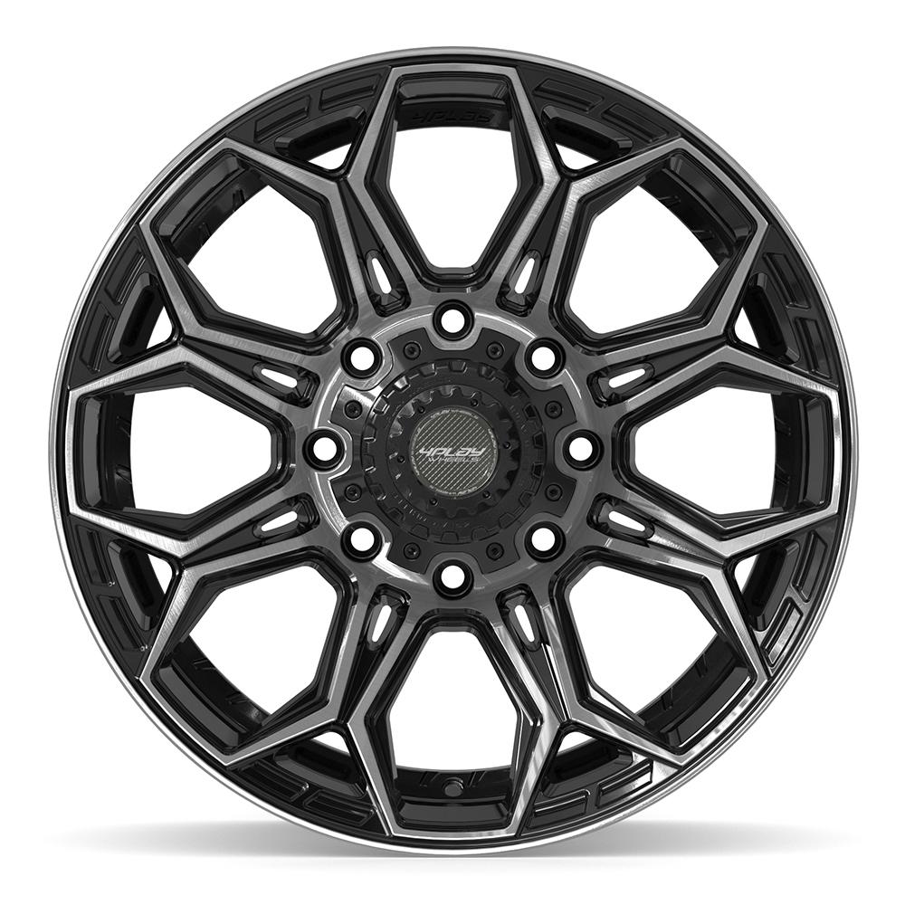 4PLAY 4P83 Gloss Black Brushed with Tinted Clear [8x165.1] Wheel