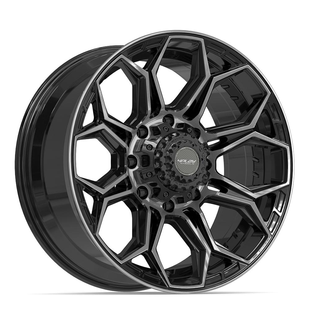 4PLAY 4P83 Gloss Black Brushed with Tinted Clear [8x165.1] Wheel