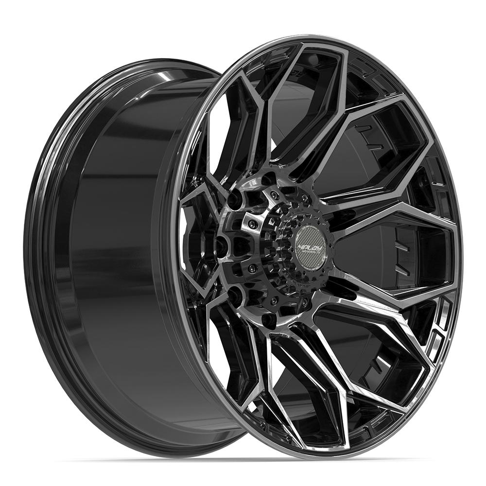 4PLAY 4P83 Gloss Black Brushed with Tinted Clear [8x165.1] Wheel