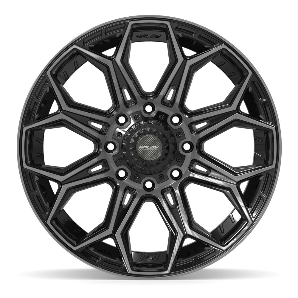 4PLAY 4P83 Gloss Black Brushed with Tinted Clear [8x165.1] Wheel