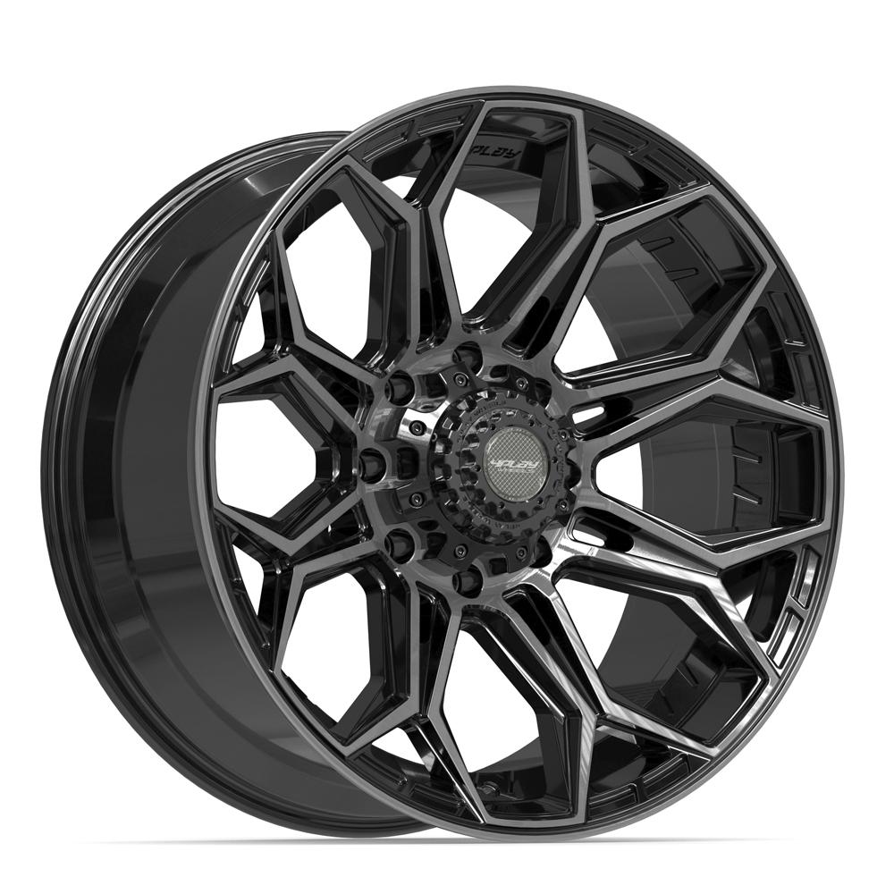 4PLAY 4P83 Gloss Black Brushed with Tinted Clear [8x165.1] Wheel