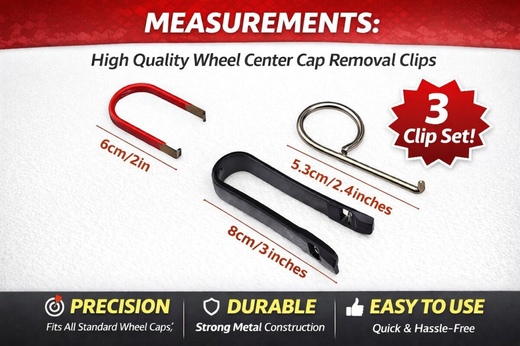 3pc Lug Nut Cap Removal Tool Set
