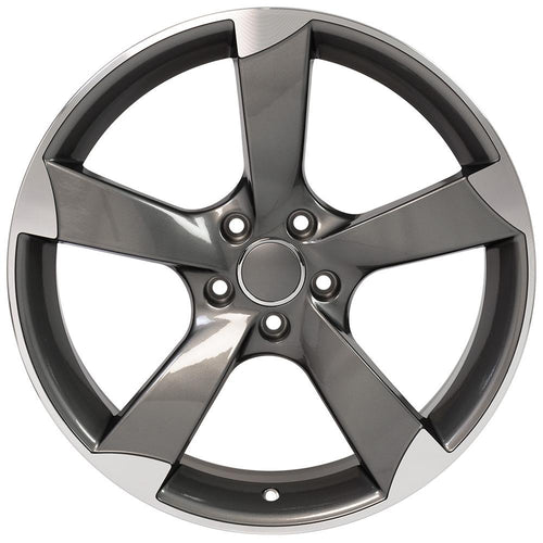 OE AU29 Gloss Gunmetal Machined [5x112] Wheel