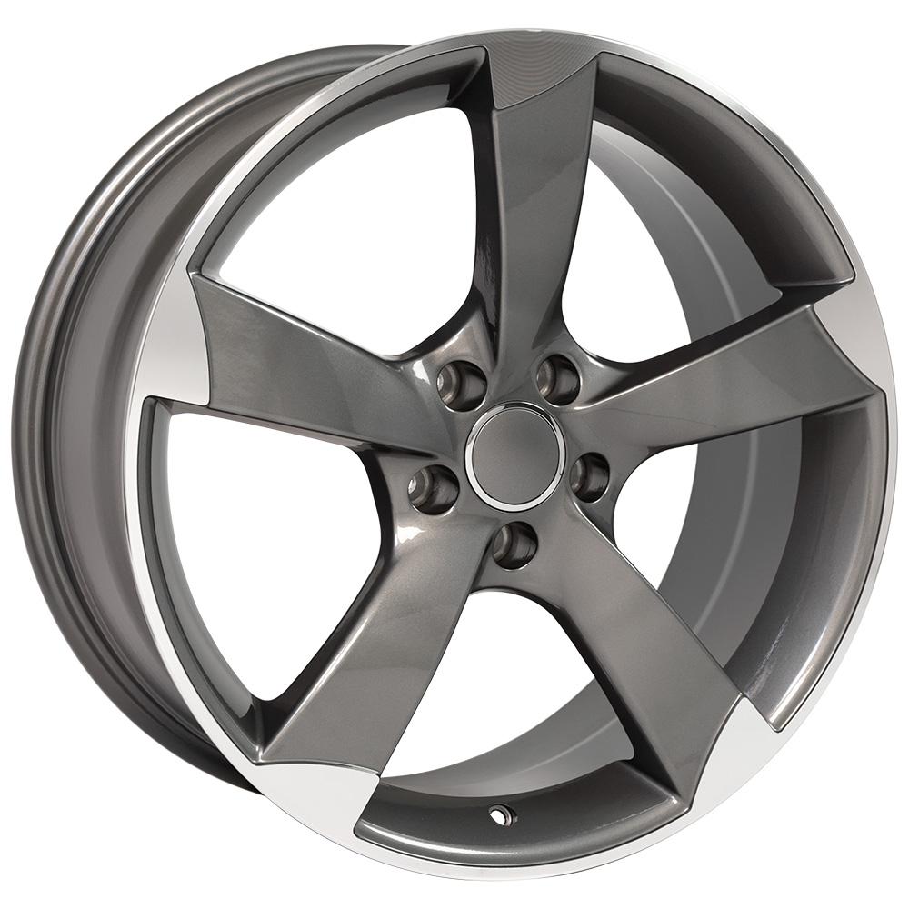 OE AU29 Gloss Gunmetal Machined [5x112] Wheel