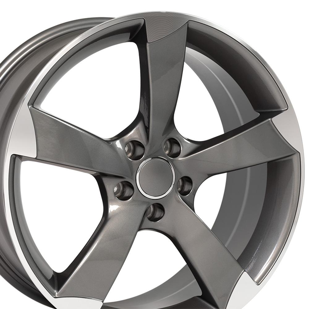 OE AU29 Gloss Gunmetal Machined [5x112] Wheel