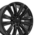 OE Wheels CA91 22x9 6x139.7 28et Satin Black Wheel SS: 9510954