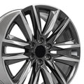 OE Wheels CA91 22x9 6x139.7 28et Gloss Gunmetal with Polished Face Wheel SS: 9510952