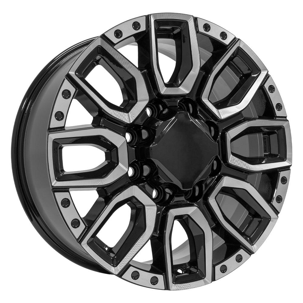 OE CV97A Gloss Black with Milled Edge [8x165.1] Wheel