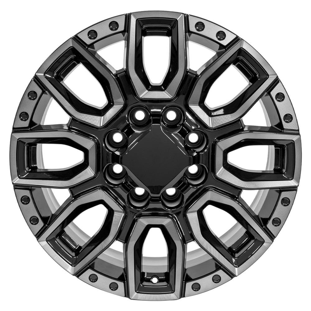 OE CV97B Gloss Black with Milled Edge with Tinted Clear [8x180] Wheel