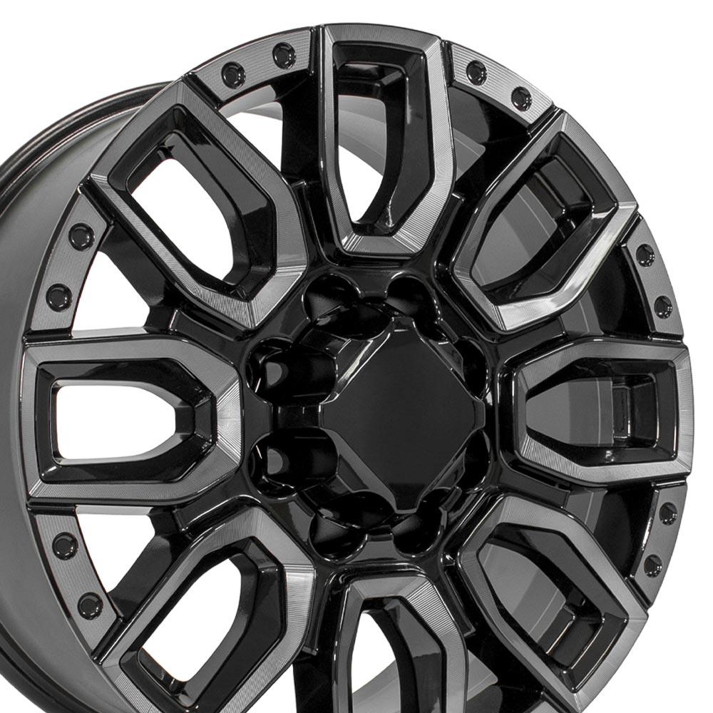 OE CV97B Gloss Black with Milled Edge with Tinted Clear [8x180] Wheel