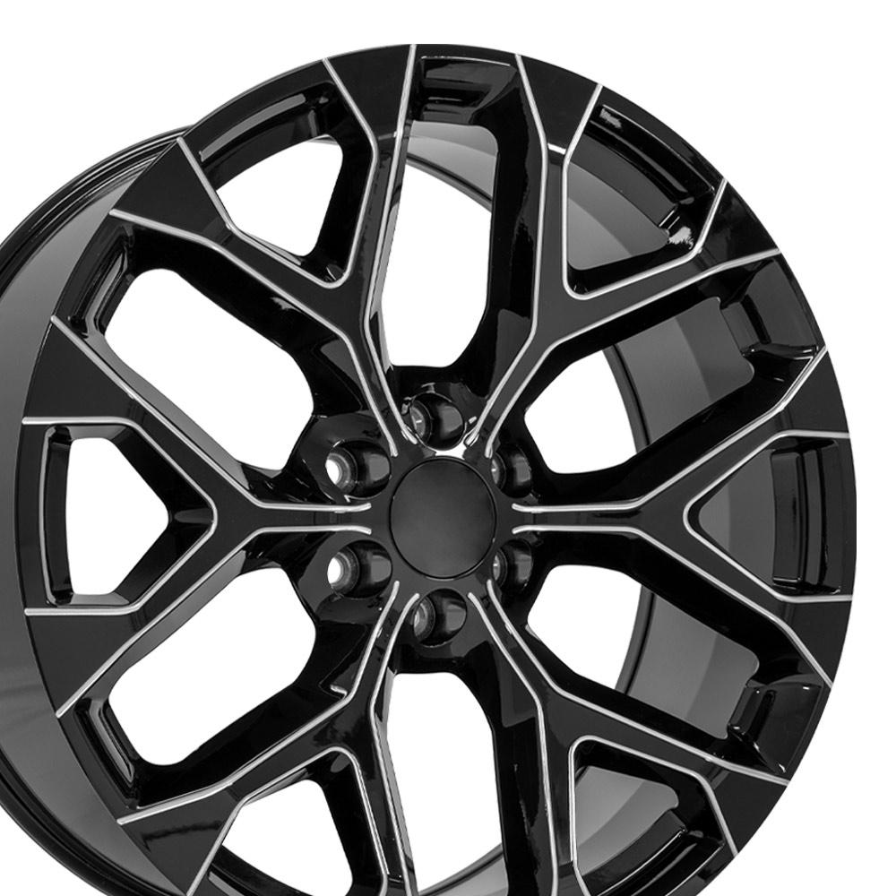 OE CV98B Gloss Black with Milled Edge [6x139.7] Wheel
