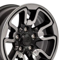 OE DG55 Satin Black with Polished Face [5x139.7] Wheel