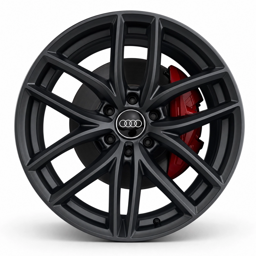 Audi floating center cap installed on alloy wheel