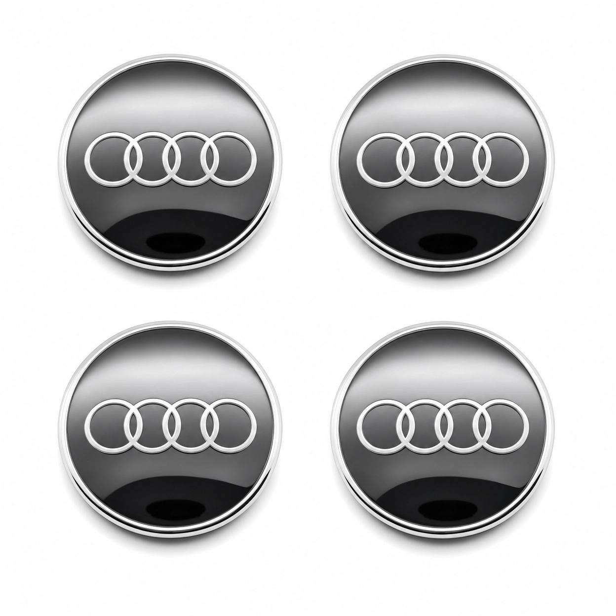 Audi floating center caps set of 4