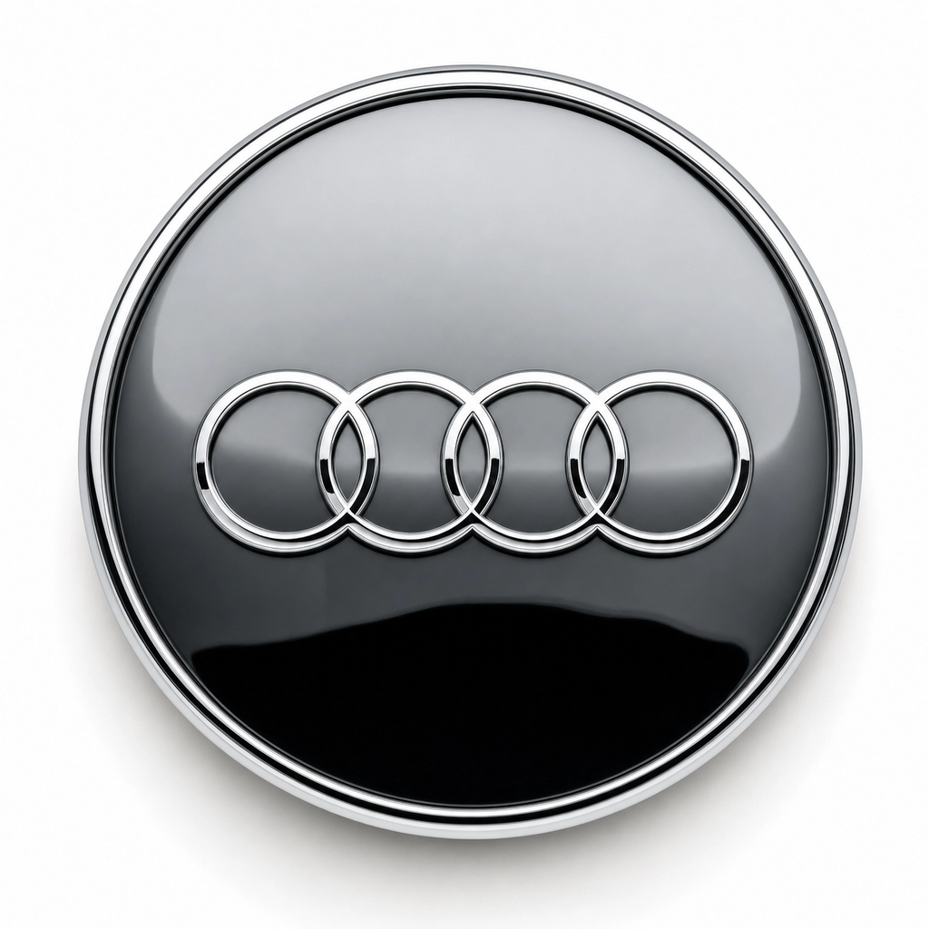 Audi floating center cap close-up detail