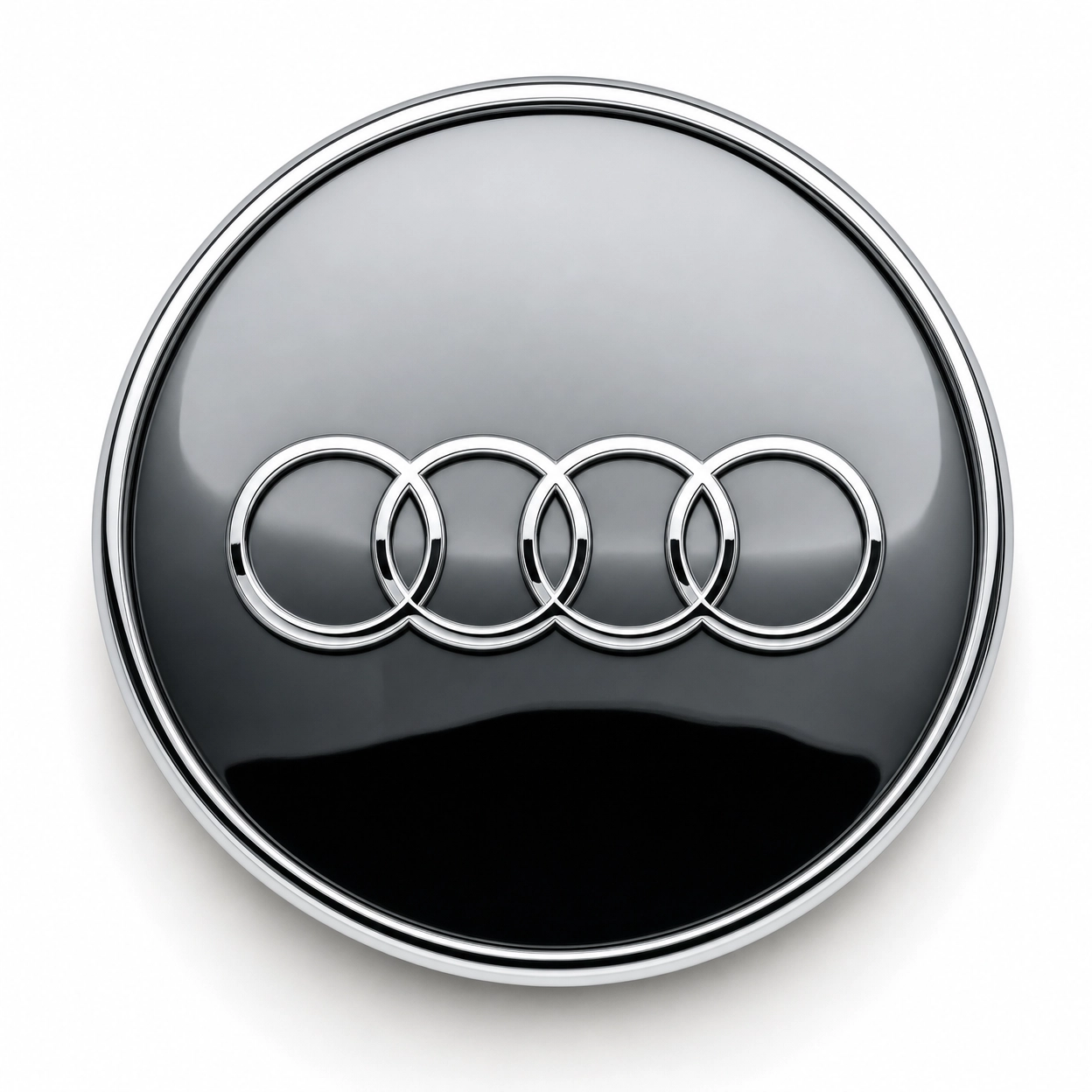 Audi floating center cap close-up detail