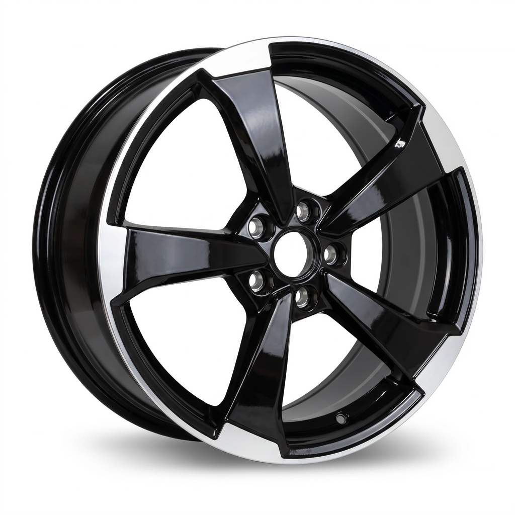 19" Audi-Style Rotor Alloy Wheels – Gloss Black (Set of 4)