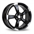 19" Audi-Style Rotor Alloy Wheels – Gloss Black (Set of 4)