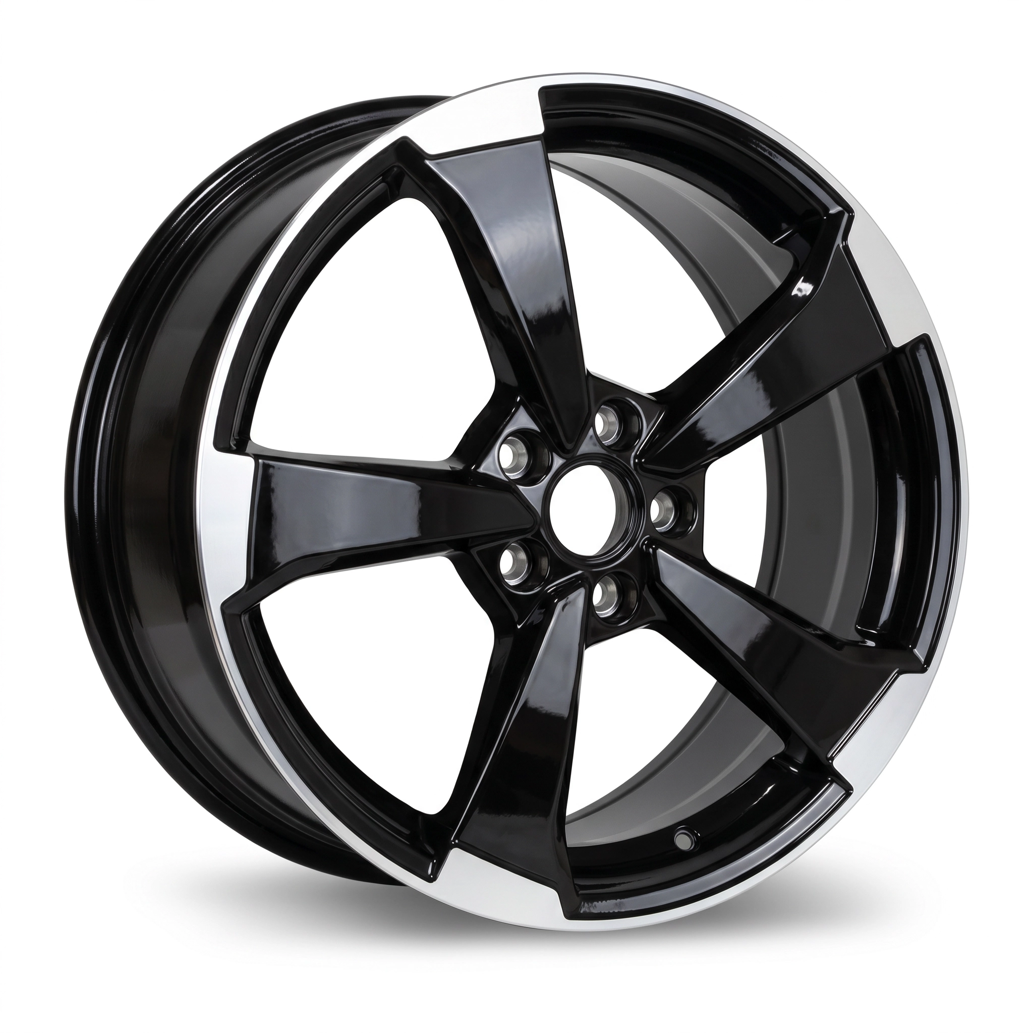 19" Audi-Style Rotor Alloy Wheels – Gloss Black (Set of 4)