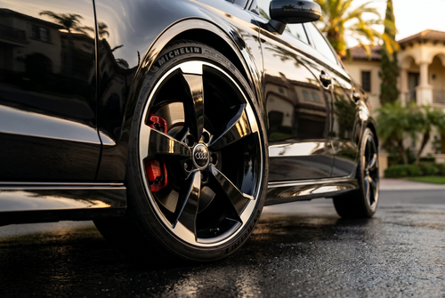 19" Audi-Style Rotor Alloy Wheels – Gloss Black (Set of 4)