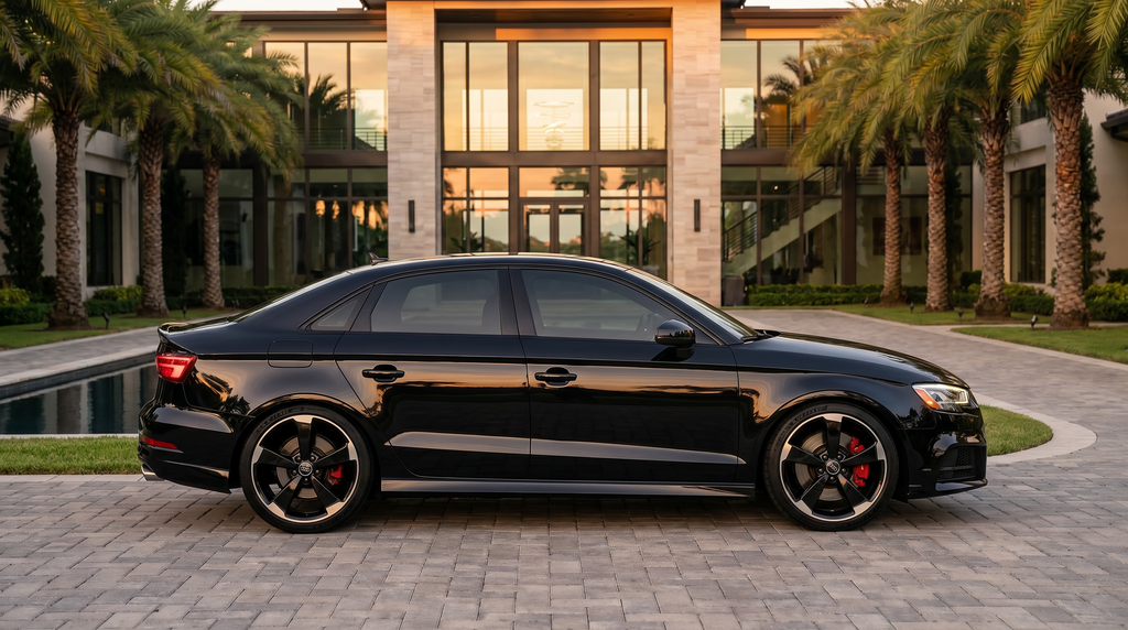 19" Audi-Style Rotor Alloy Wheels – Gloss Black (Set of 4)