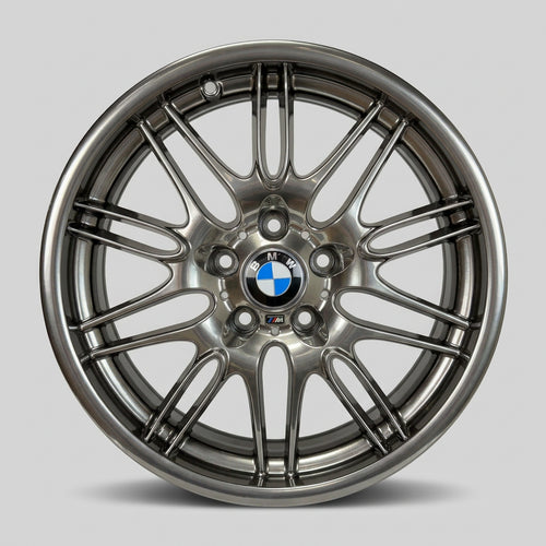BMW E39 M5 Style 65 18 inch wheel chrome shadow front view