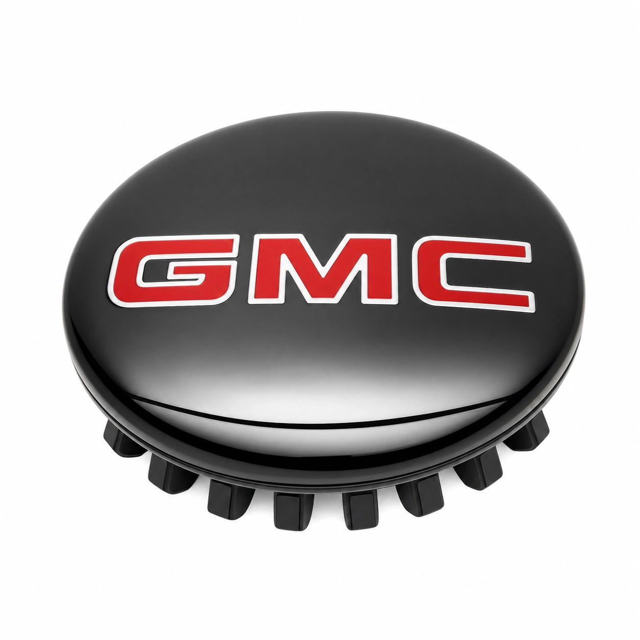 GMC Center Cap - Gloss Black with Red Logo