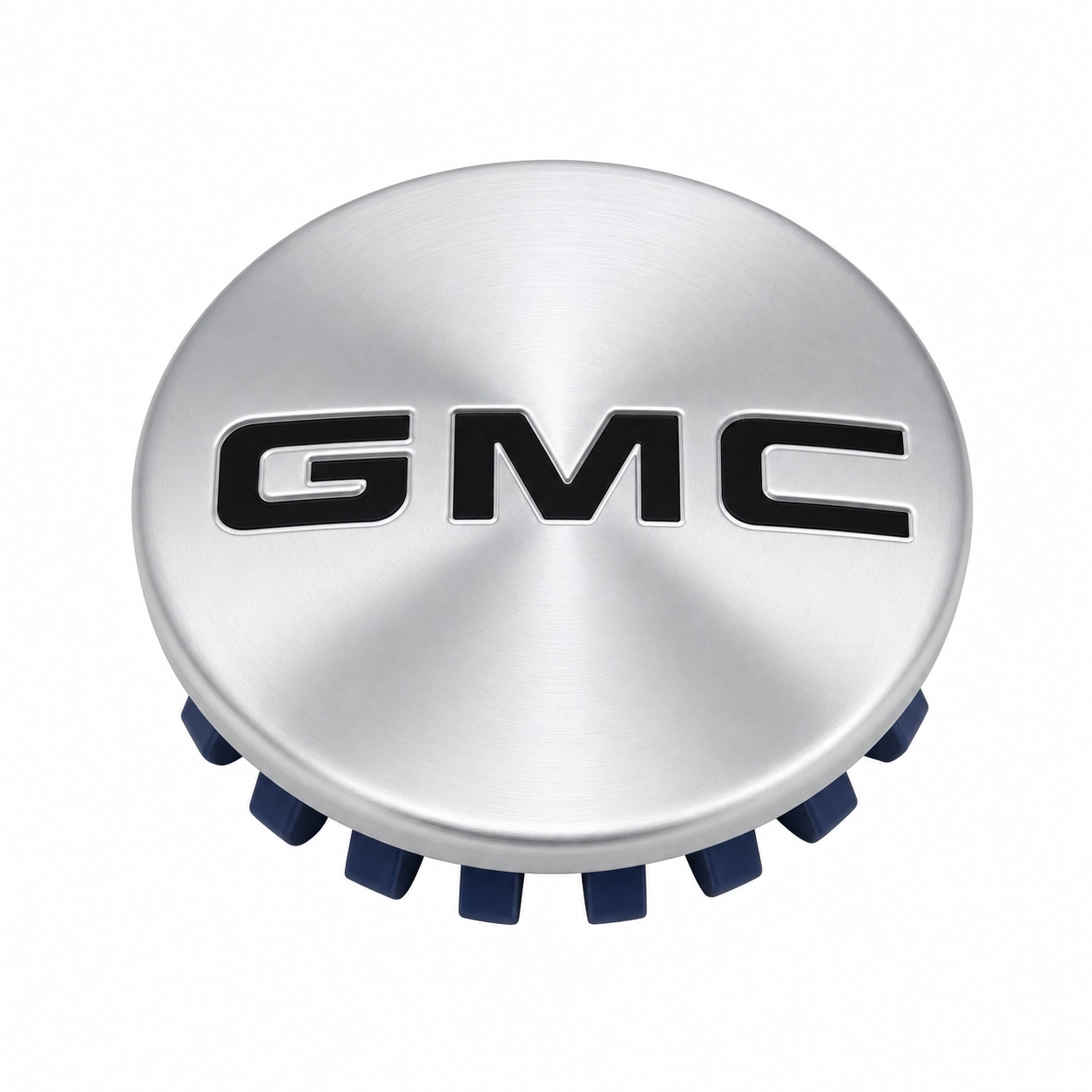 GMC Center Cap - Brushed Aluminum with Black Logo
