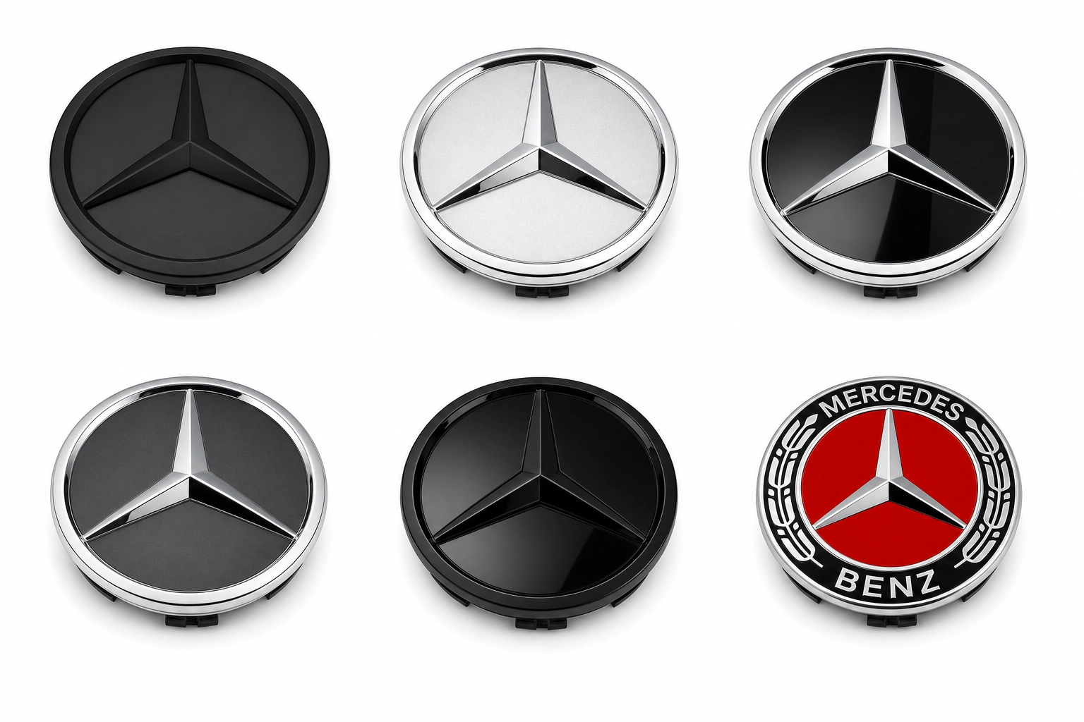 Mercedes-Benz Center Caps - All 6 Styles