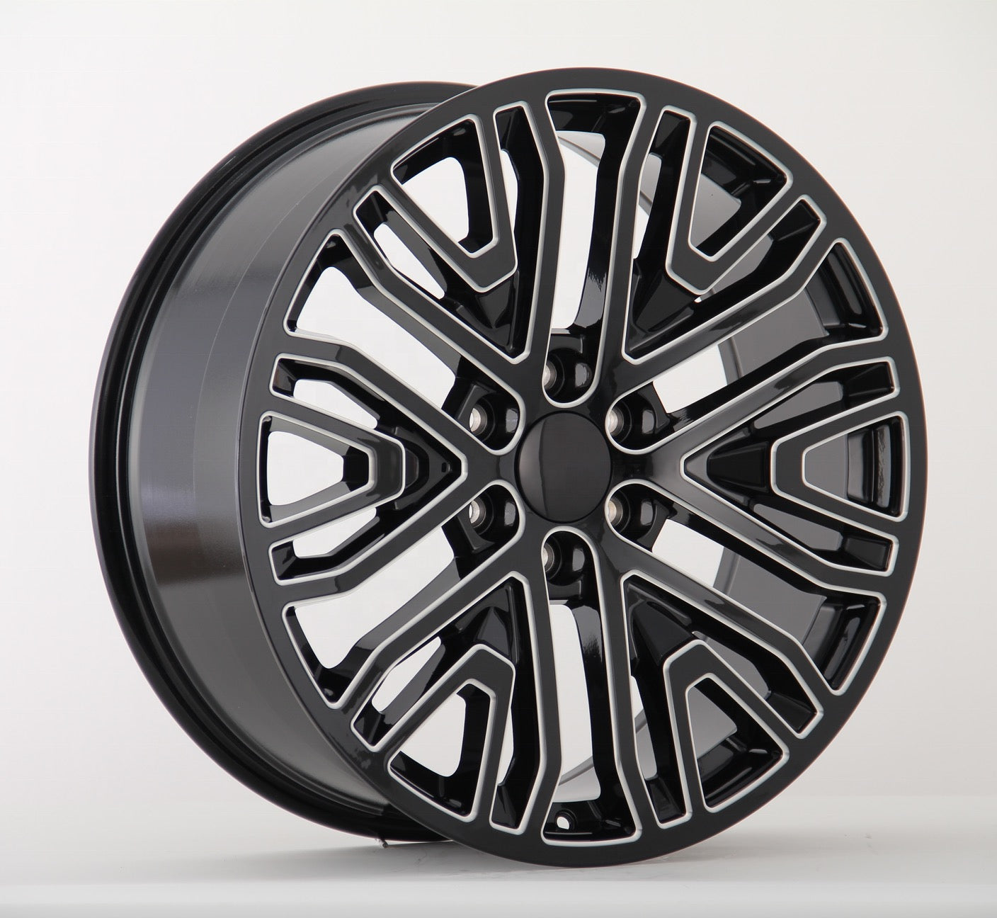 24x10 Pr197 Gloss Black Milled wheel - 6x5.5 bolt pattern