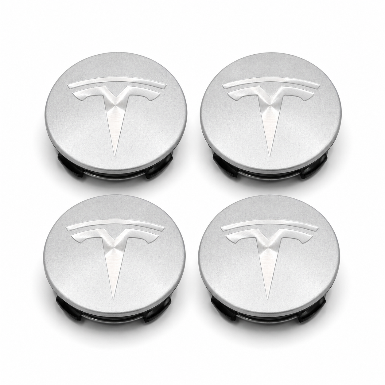 Tesla 56mm center cap - Silver (set of 4)